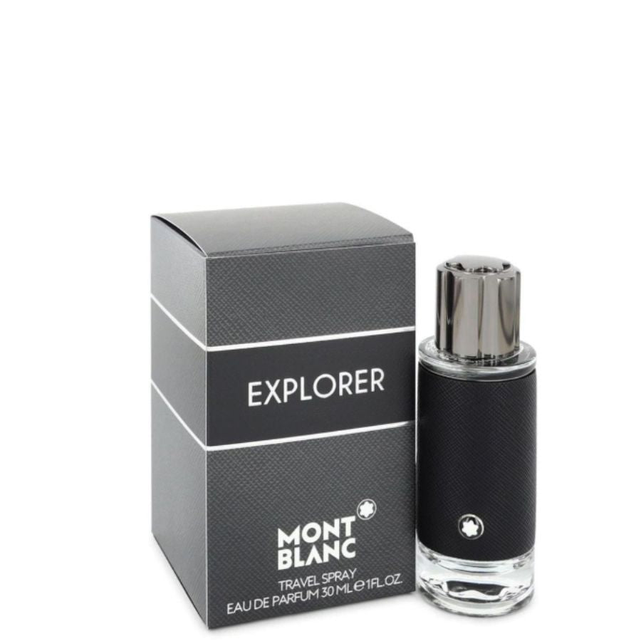 Montblanc Explorer EDP en aerosol para hombre de 1,0 oz, botella con funda de cuero