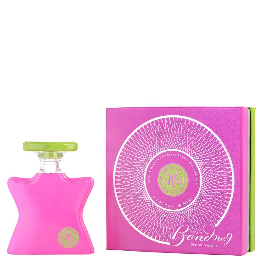 Bond No. 9 Madison Square Park EDP Spray para mujer Botella de estrella rosa neón de 1,7 oz