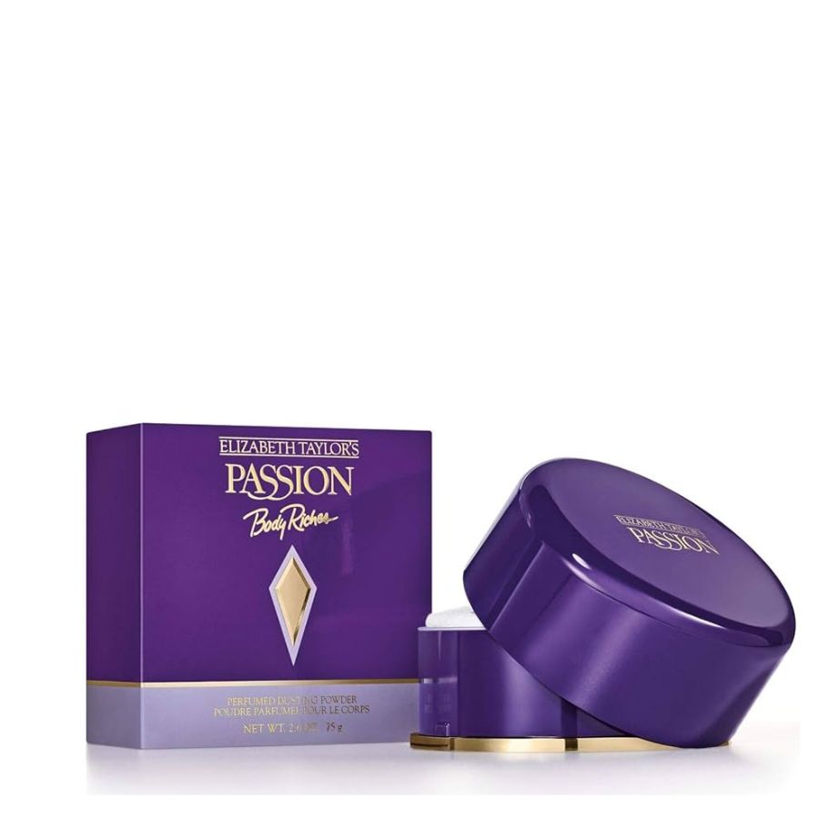 Elizabeth Taylor Passion Dusting Powder 2.6 oz con aplicación de esponja