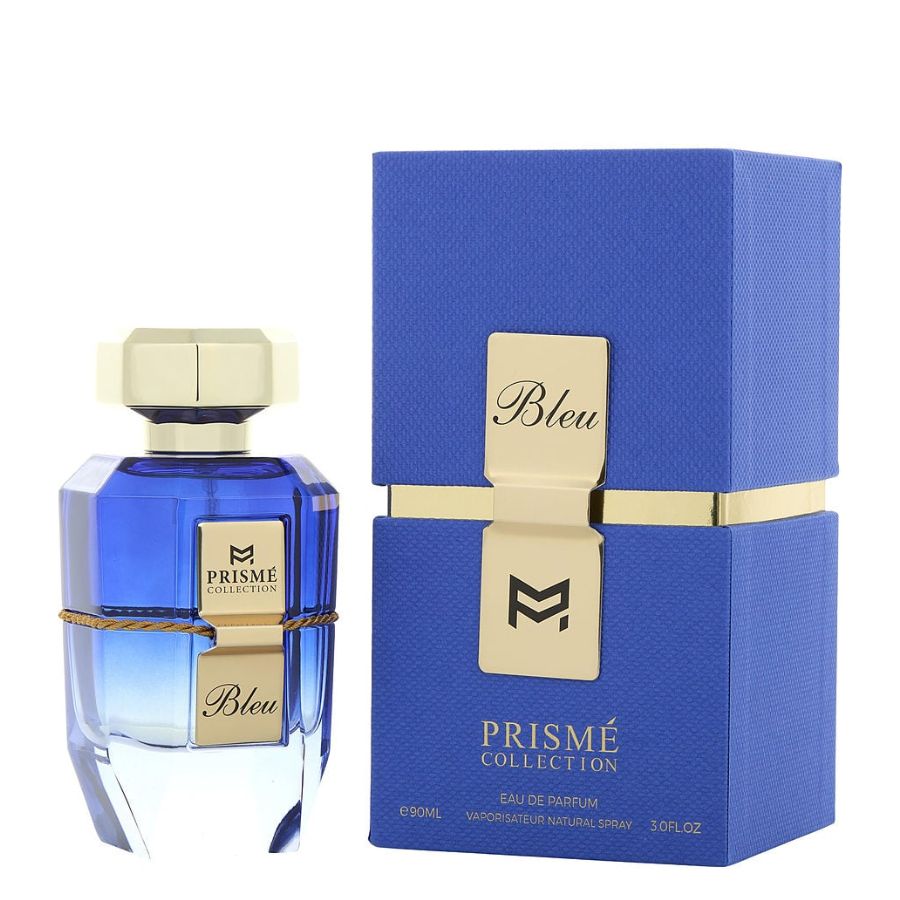 Patek Maison Prisme Bleu EDP perfume, 3.0 oz, blue faceted bottle