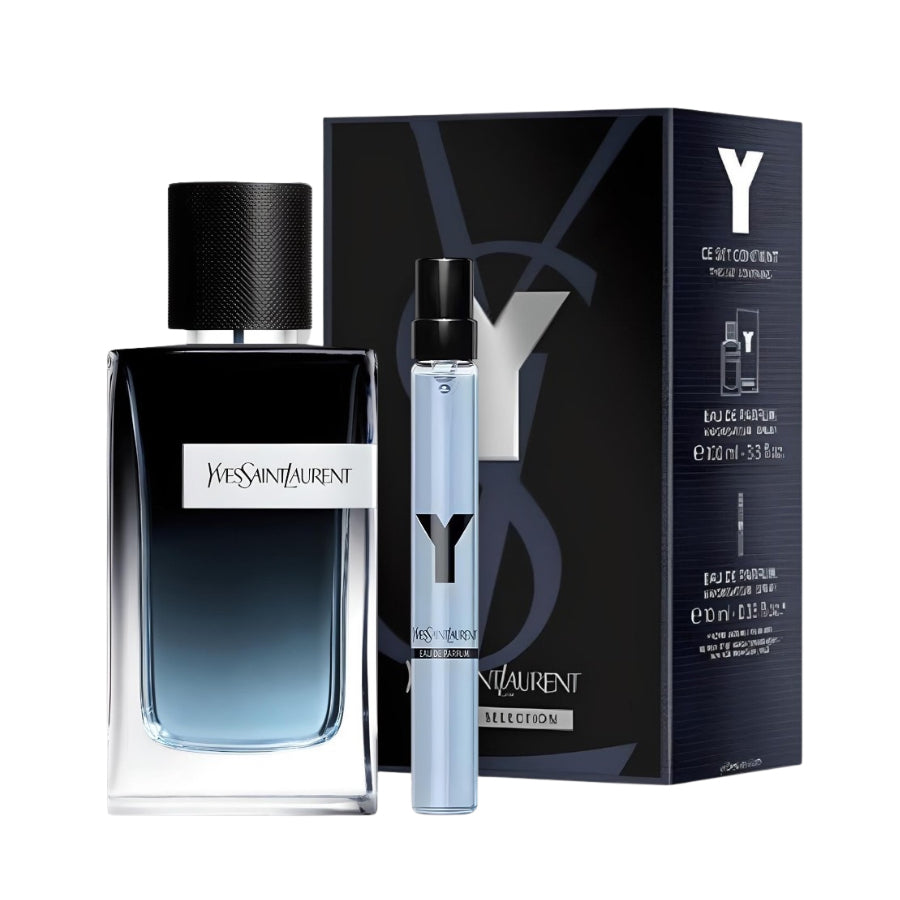 YSL Y by Yves Saint Laurent for Men 3.4 oz EDT 2pc Gift Set (10 ml spray)