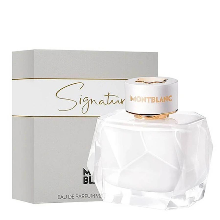 Signature by Montblanc women’s perfume 3.0 oz white gold bottle