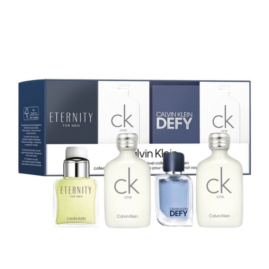 Calvin Klein de Calvin Klein para hombre, 15 ml EDT, mini set de regalo de 4 piezas - PLA