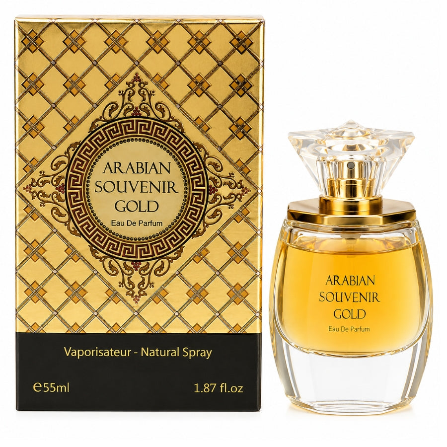 Arabian Souvenir Gold women's perfume 1.8 oz EDP gold bottle