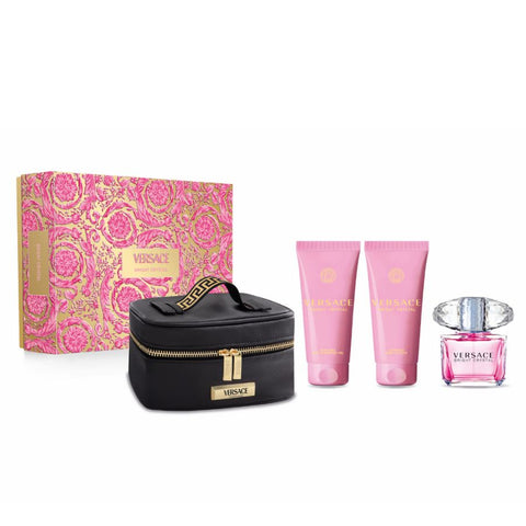 Bright Crystal by Versace for Women 3.0 oz EDT 4pc Gift Set