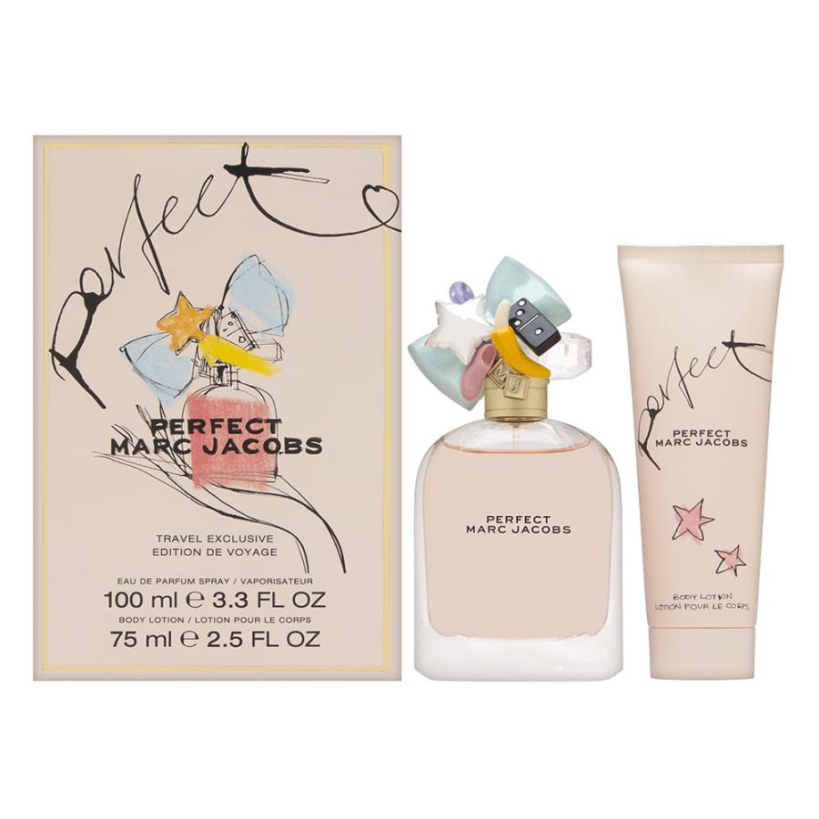 Perfect by Marc Jacobs women’s EDP 2pc gift set 3.4 oz charm cap