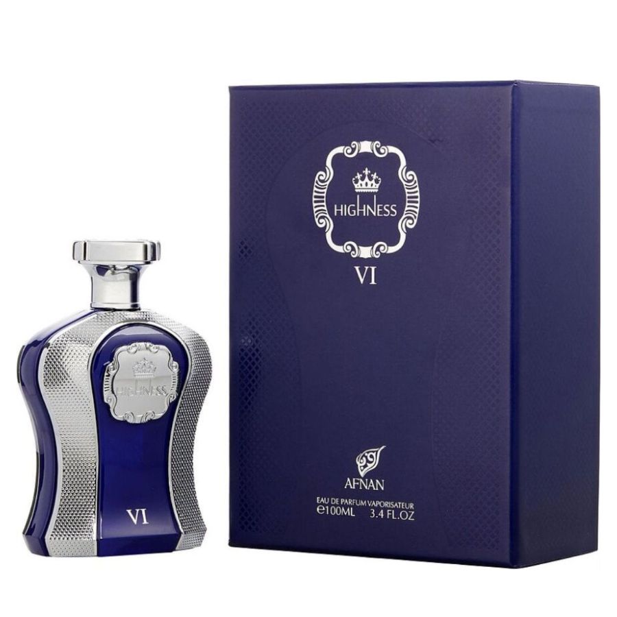 His Highness Blue by Afnan men's EDP 3.4 oz navy-blue bottle