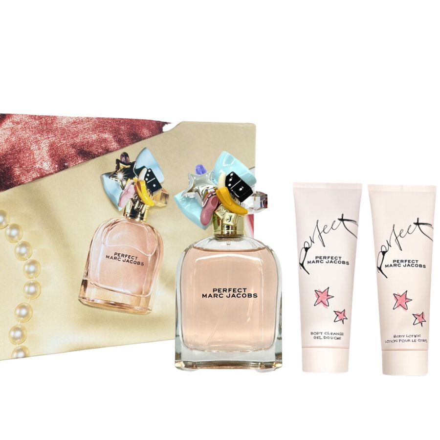 Perfect by Marc Jacobs para mujer, 3,4 oz EDP, juego de regalo de 3 piezas - PLA