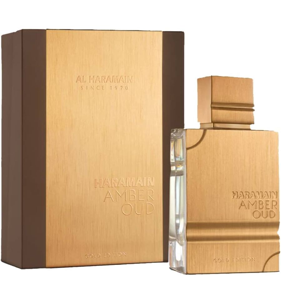 Amber Oud Gold Edition de Al Haramain Unisex 6.7 oz EDP Spray botella dorada