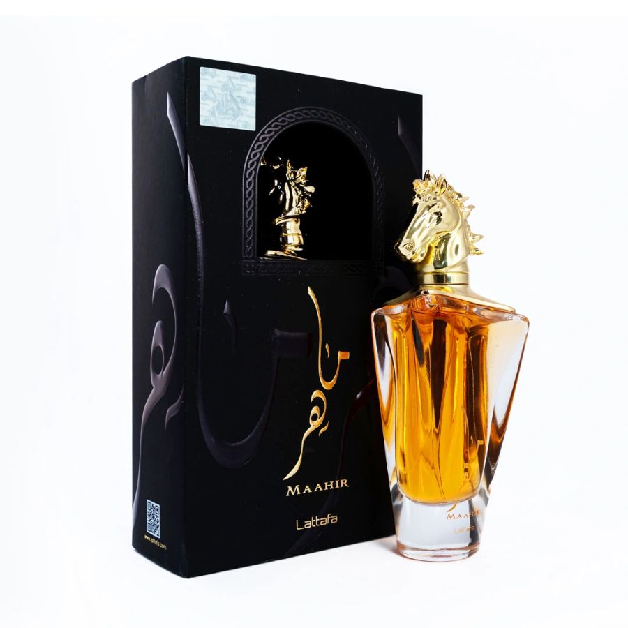 Maahir Lattafa EDP fragrance in ornate 3.4 oz bottle