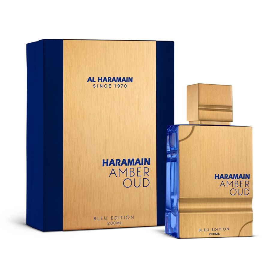 Amber Oud Bleu by Al Haramain men’s EDP spray 3.4 oz blue bottle