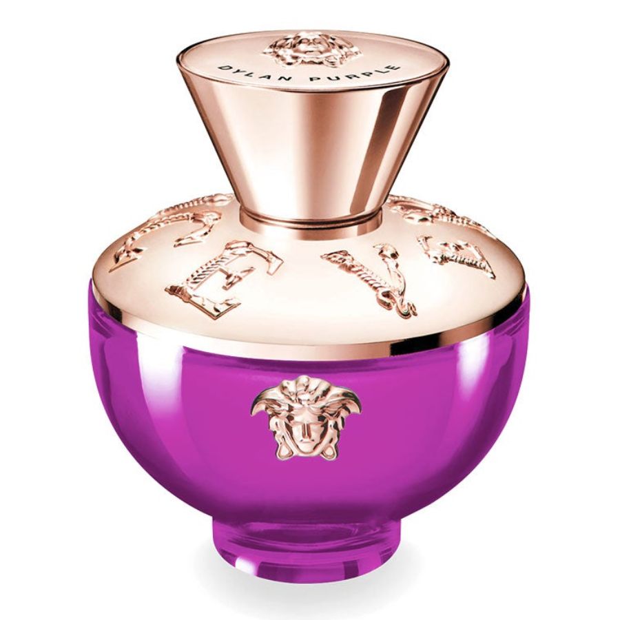 Probador de EDP para mujer Versace Dylan Purple, botella morada de 3,4 oz