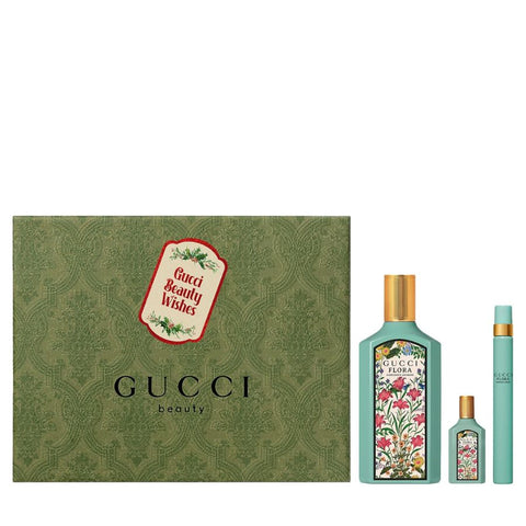 Flora Gorgeous Jasmine by Gucci for Women 3.4 oz EDP 3pc Gift Set