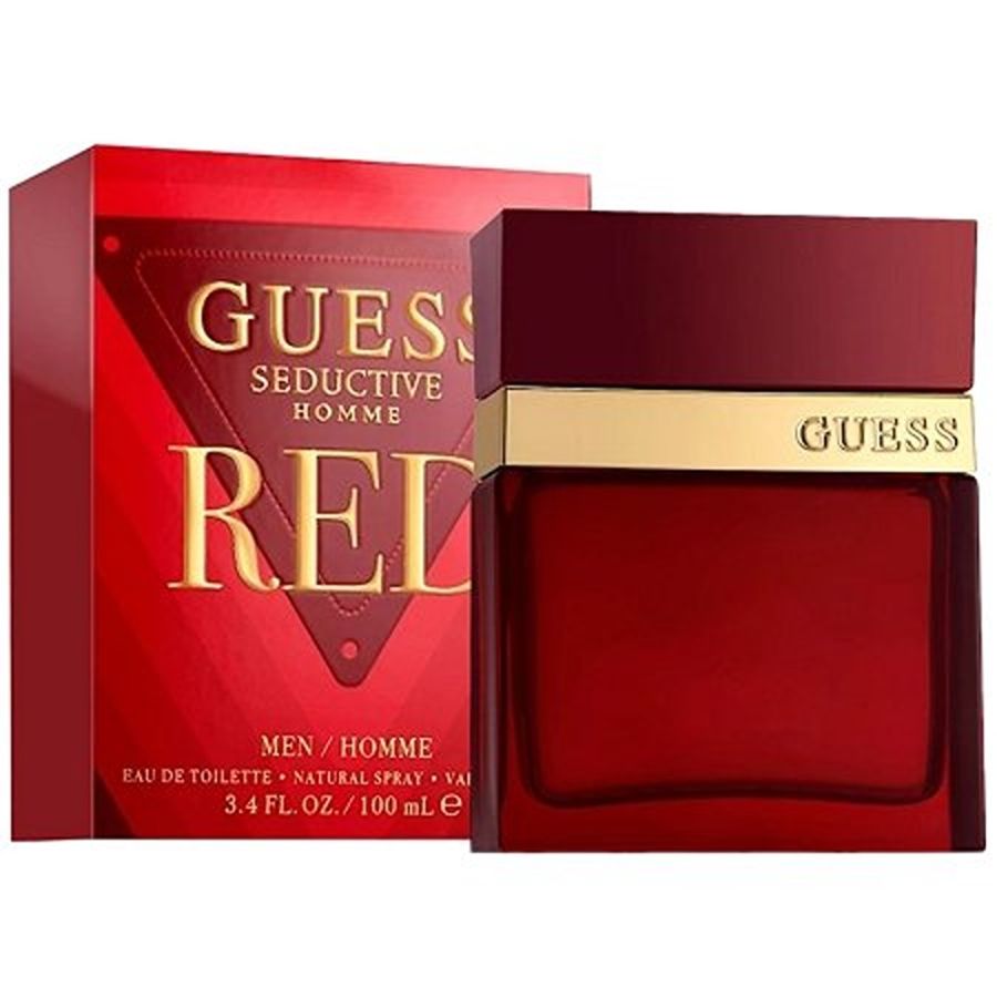 Guess Seductive Red Homme EDT 3.4 oz red bottle