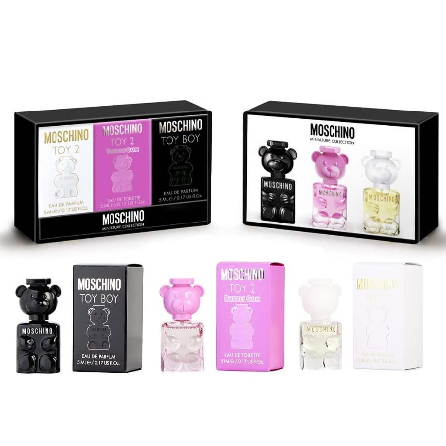 Toy Mini Trio de Moschino para unisex, 0,5 oz EDP, juego de regalo de 3 piezas - PLA