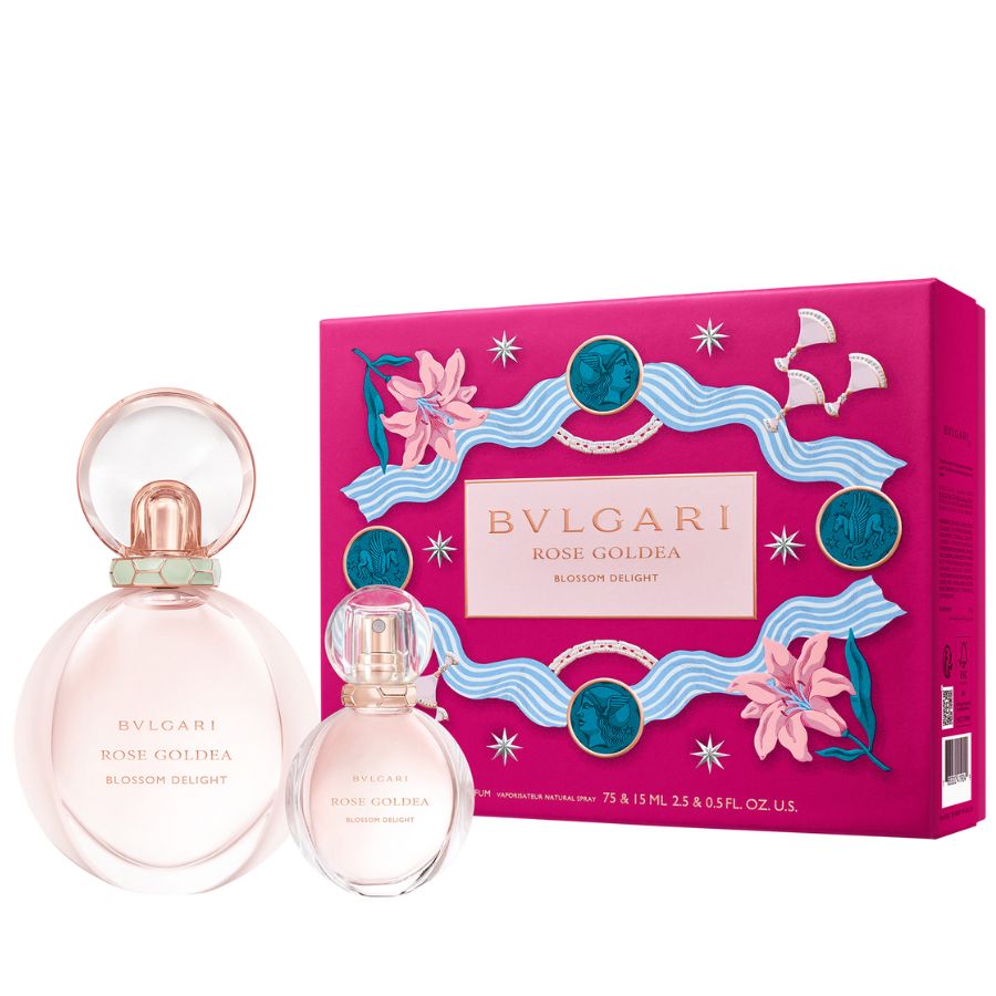 Rose Goldea Blossom de Bvlgari para mujer, 2,5 oz EDP, juego de regalo de 2 piezas - PLA