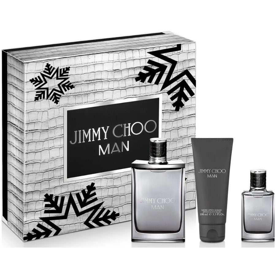Jimmy Choo Man de Jimmy Choo para hombre, 3,4 oz EDT, juego de regalo de 3 piezas - PLA