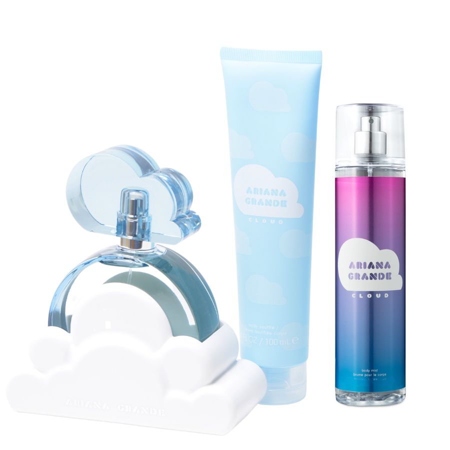Cloud de Ariana Grande para mujer, 3,4 oz EDP, juego de regalo de 3 piezas - PLA