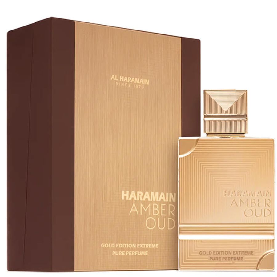 Amber Oud Extre by Al Haramain unisex EDP spray 3.4 oz gold bottle