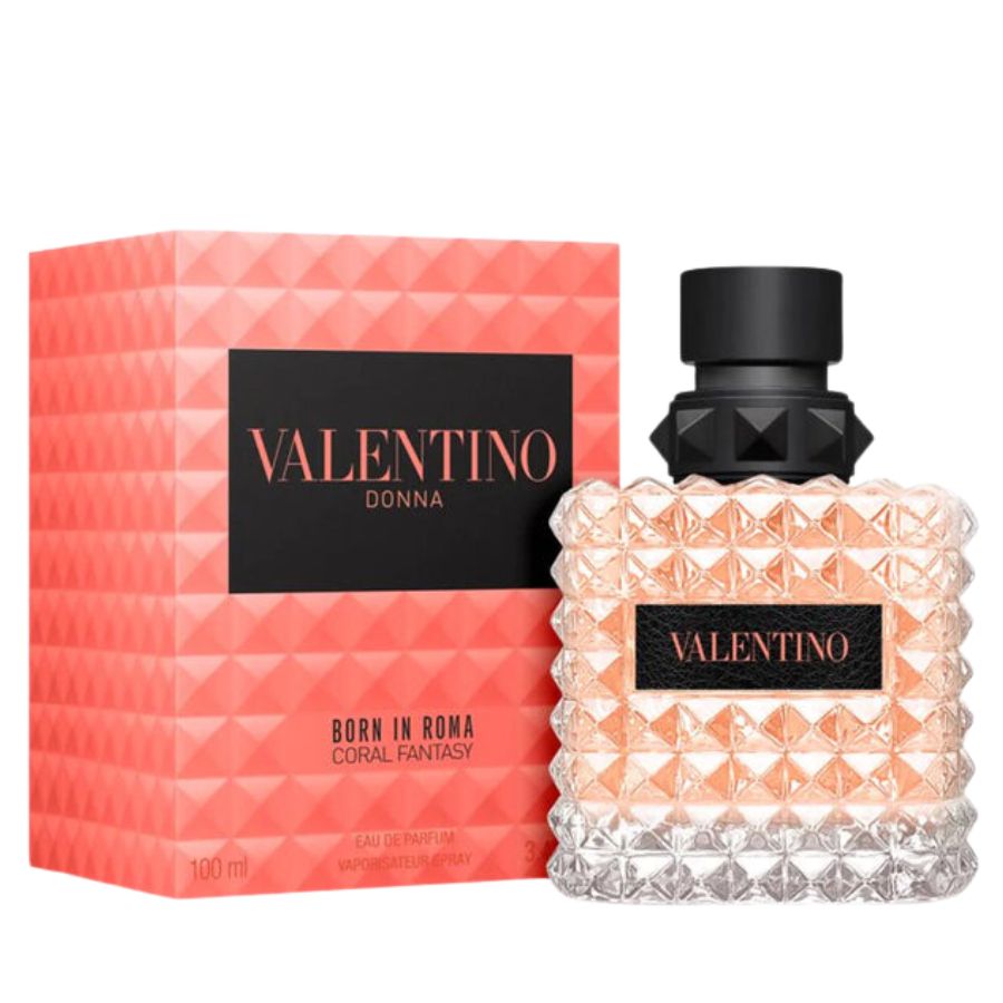 Valentino Donna Born in Roma Coral Fantasy EDP, spray para mujer de 3,4 oz, botella de coral