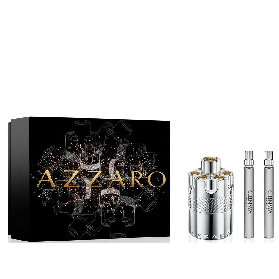 Azzaro Wanted men EDP 3pc gift set 3.4 oz bottle with two 10ml sprays