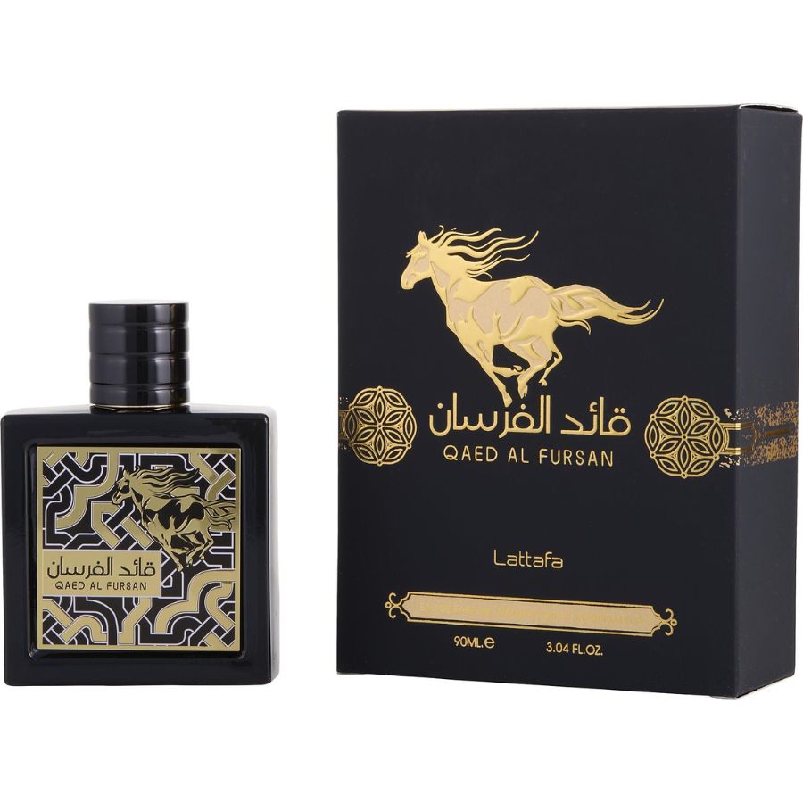 Qaed Al Fursan by Lattafa unisex perfume 3.0 oz black bottle
