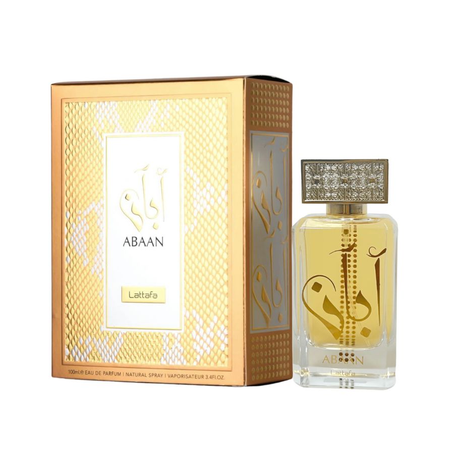 Abaan by Lattafa unisex perfume 3.4 oz elegant EDP bottle