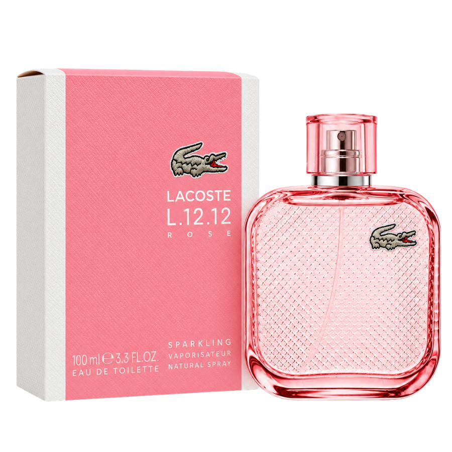 L.12.12 Rose Sparkling by Lacoste for Women 3.4 oz EDT Spray