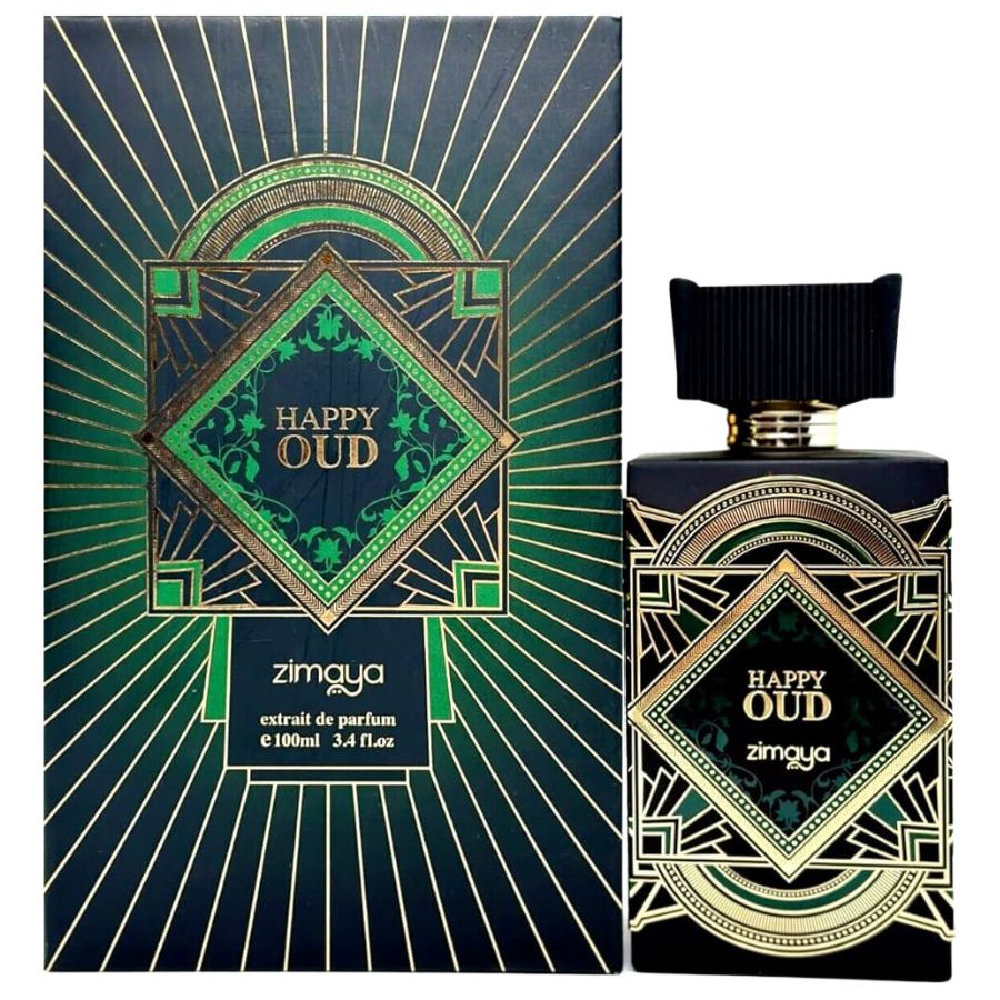 Zimaya Happy Oud unisex perfume 3.4 oz dark bottle