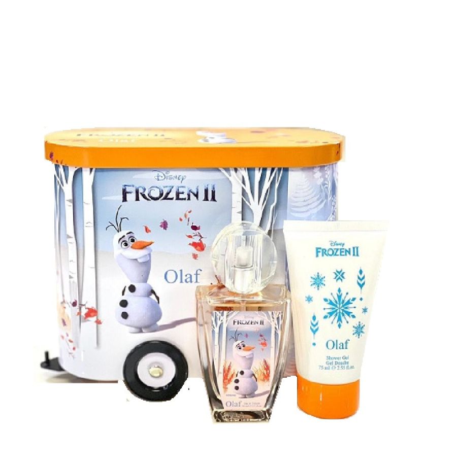 Disney Frozen II Olaf kids gift set, 1.7 oz wagon tin.