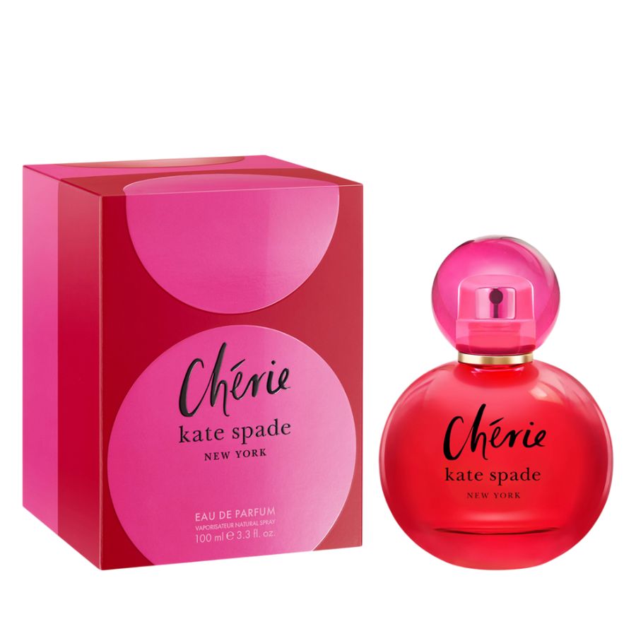 Kate Spade Chérie women’s EDP 3.4 oz spray, pink-red bottle