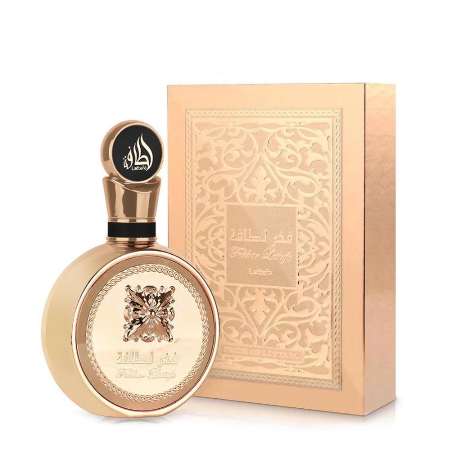 Lattafa Fakhar Extrait Gold unisex EDP botella de oro de 3,4 oz
