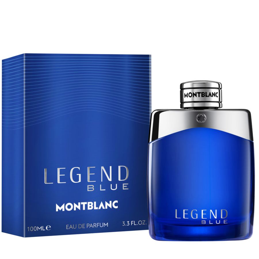 Legend Blue by Montblanc EDP para hombre, spray de vidrio azul de 3,4 oz