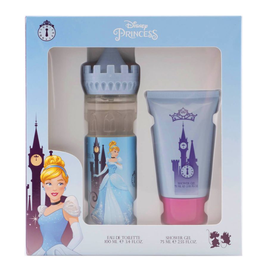 Princesa Cenicienta de Disney para niñas, 3,4 oz EDT, juego de regalo de 2 piezas - PLA