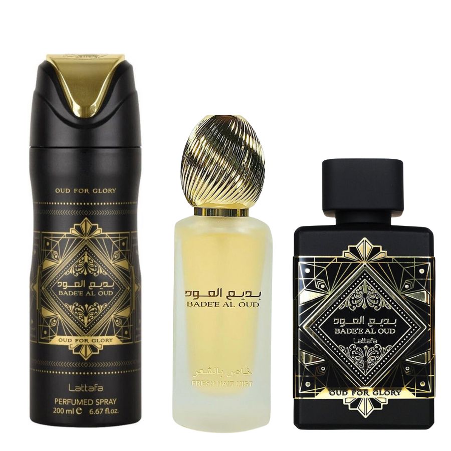 Bade’e Al Oud Oud for Glory unisex 3.4 oz EDP 3-piece gift set
