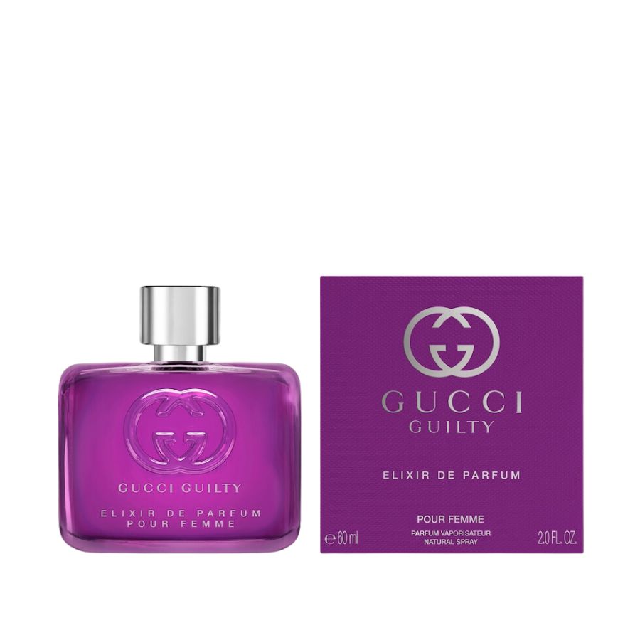 Gucci Guilty Elixir de Parfum Pour Femme 2.0 oz violet bottle