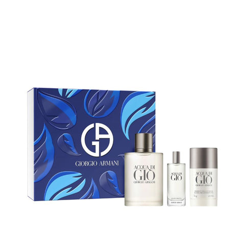 Acqua di Gio by Giorgio Armani Men 3.4 oz EDT 3pc Gift Set