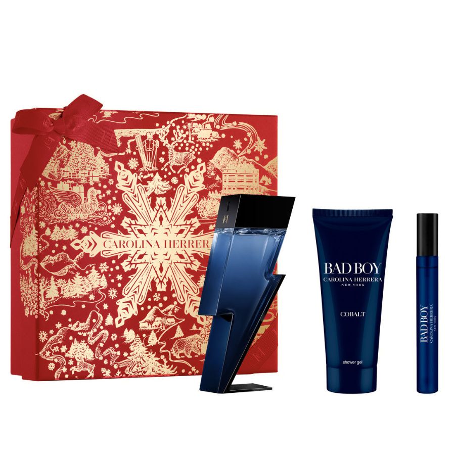 Bad Boy Cobalt by Carolina Herrera men’s gift set 3.4 oz EDP