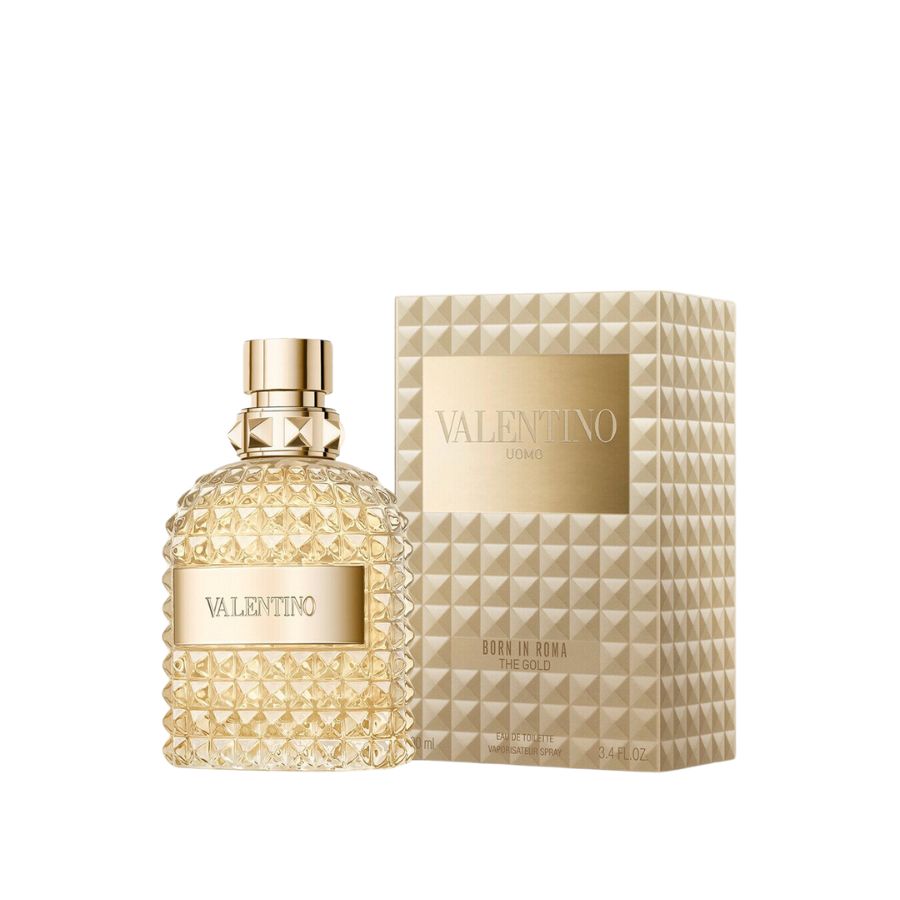 Valentino Born In Roma Gold EDT cologne 3.4 oz yellow bottle