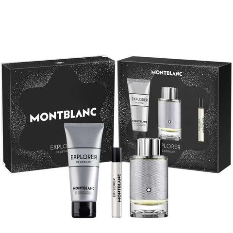 Explorer Plat by Montblanc for Men 3.4 oz EDP 3pc Gift Set