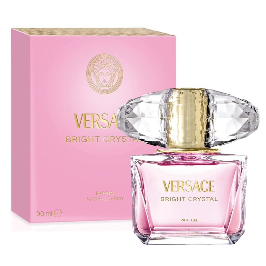 Versace Bright Crystal women’s EDT perfume, 3.0 oz spray, pink bottle
