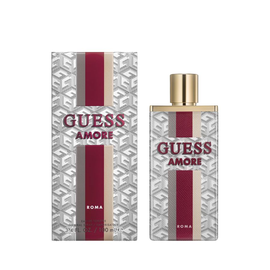 Perfume unisex Amore Roma de Guess, spray EDT de 3,4 oz