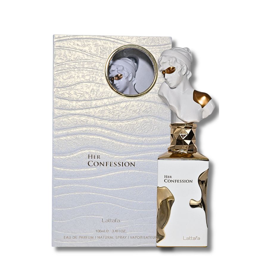 Her Confession by Lattafa Women 3.4 oz EDP ivory bottle