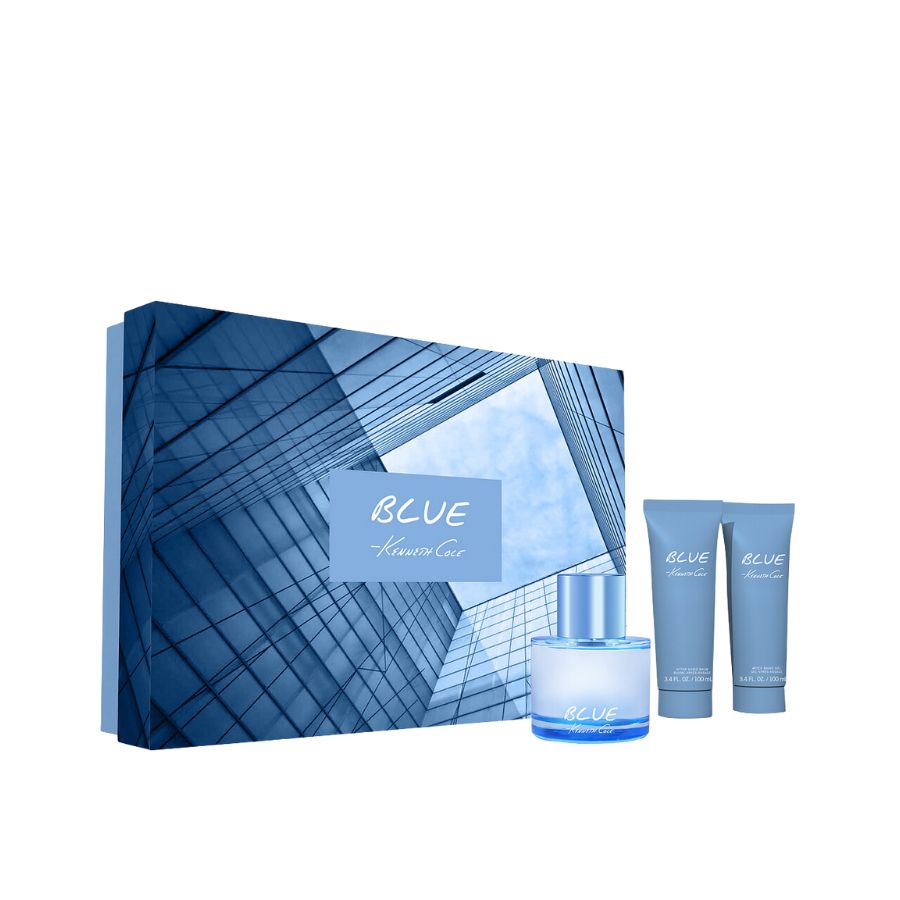 Blue by Kenneth Cole men gift set, 3.4 oz EDT trio