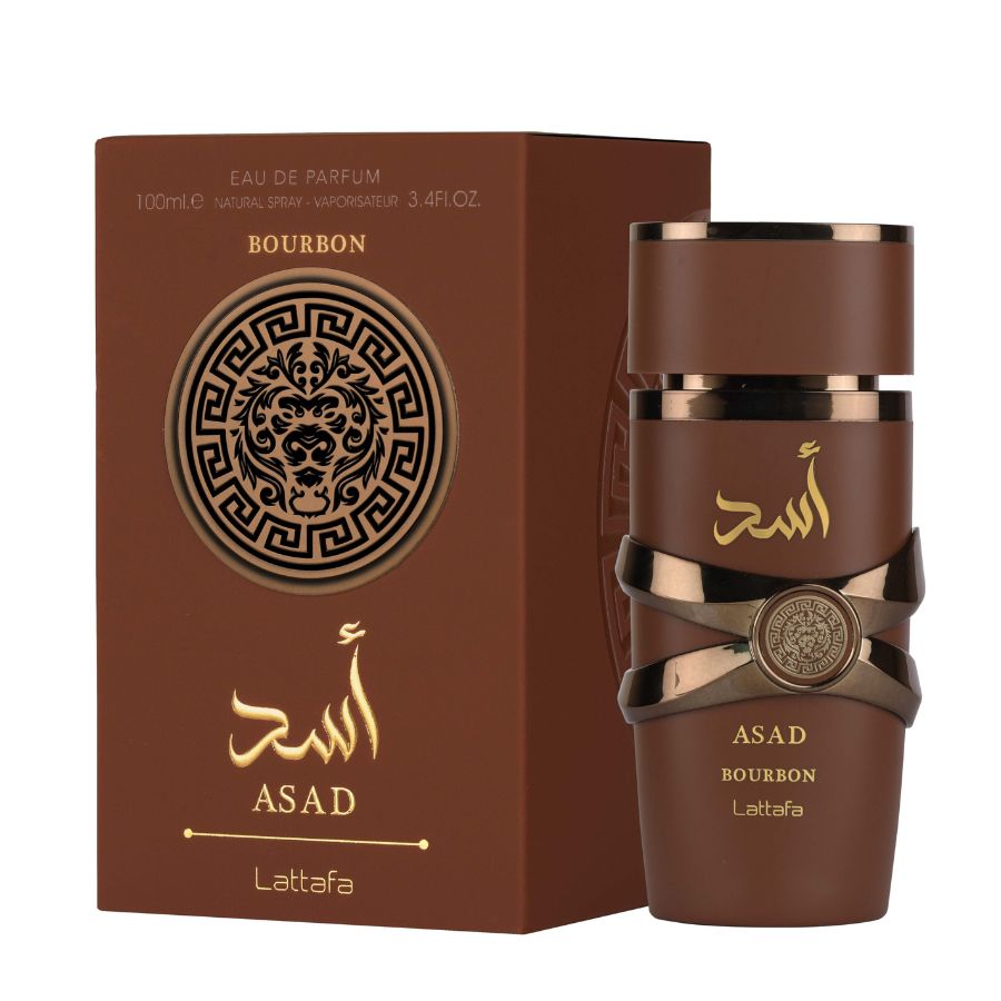 Asad Bourbon by Lattafa men’s EDP 3.4 oz dark bottle