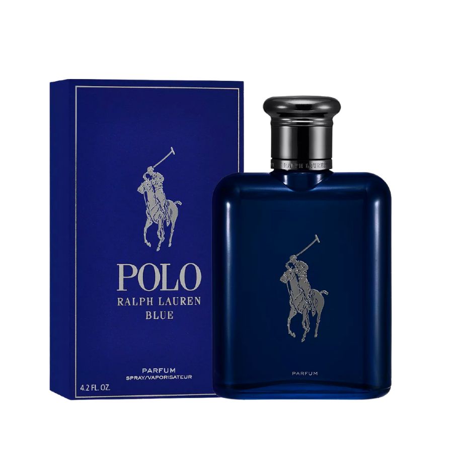 Polo Blue by Ralph Lauren men’s parfum 4.2 oz navy bottle