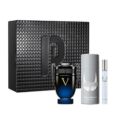 Invictus Elixir de Paco Rabanne para hombre, 3.4 oz EDP, set de regalo de 3 piezas