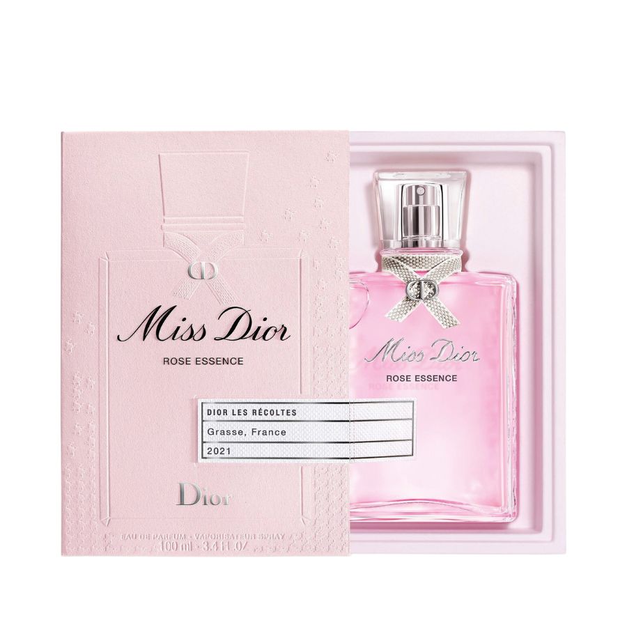 Frasco de perfume para mujer Miss Dior Essence by Christian Dior con lazo negro