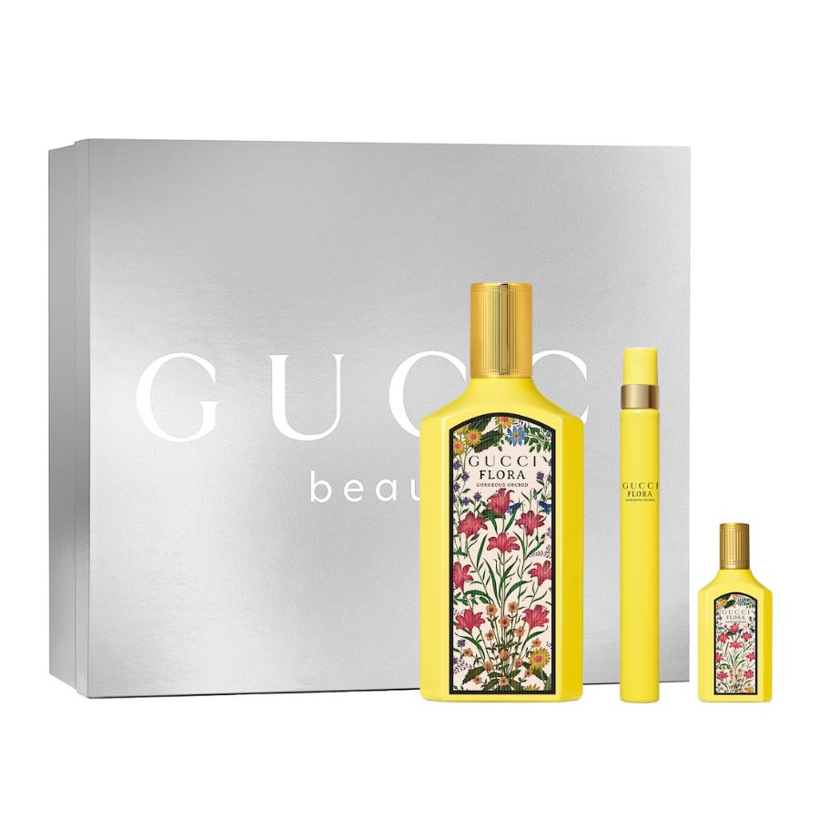 Flora Gorgeous Orchid by Gucci women’s 3pc gift set 3.4 oz EDP