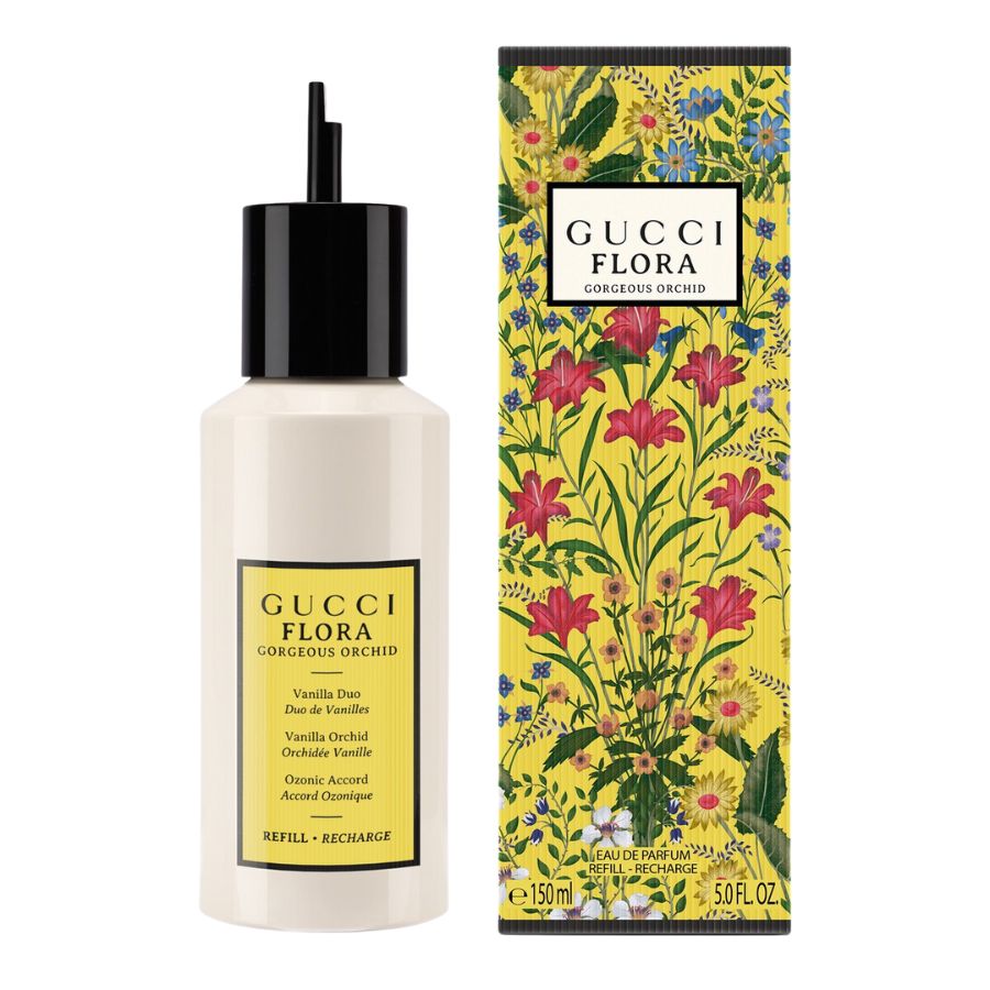 Flora Gorgeous Orchid by Gucci women’s EDP 5.0 oz yellow bottle